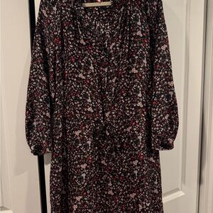Rebecca Taylor Multicolor Floral Long Sleeve Dress
